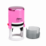 Round Self Inking Notary in Pink, Red, Blue or Black