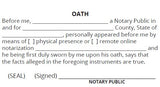 Self-Inking Oath Stamp