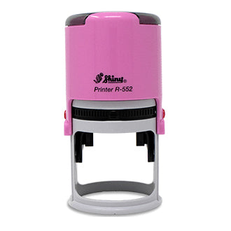 Round Self Inking Notary in Pink, Red, Blue or Black