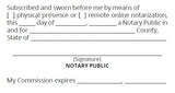 Self-Inking Sworn Affidavit Stamp